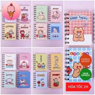 Sổ Tay Lò Xo Mini Siêu Cute Size A7 80 Trang - S06K83
