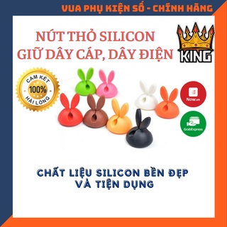 Nút giữ dây điện hình tai thỏ chống xoắn rối, cáp sạc, máy in