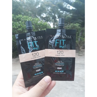 ( 5ml) Kem Nền Kiềm Dầu Maybelline New York Fit Me Matte Poreless 120 Classic Ivory
