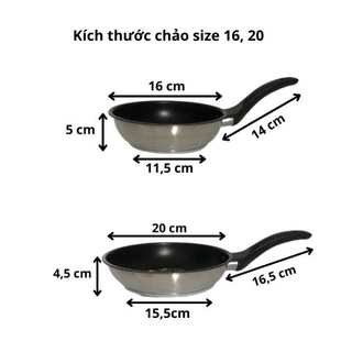 Combo 9 chảo Five Star đun bếp từ size 16