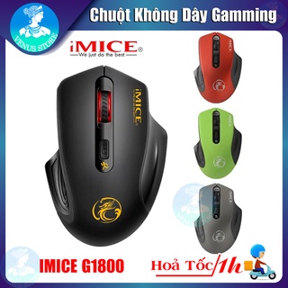 Chuột Không Dây Máy Tính IMICE G1800 Wireless 2.4Ghz 2000DPI - Chuột Gaming Không Dây TORUK G1800, không tiếng động