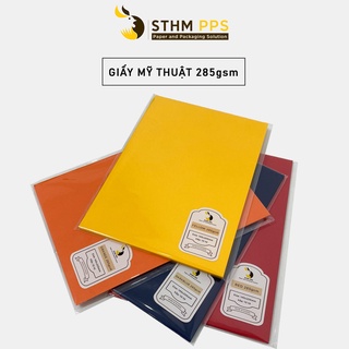 10 tờ giấy mỹ thuật dày 285gsm - 145x205mm - Làm bìa lót, postcard - STHM PPS