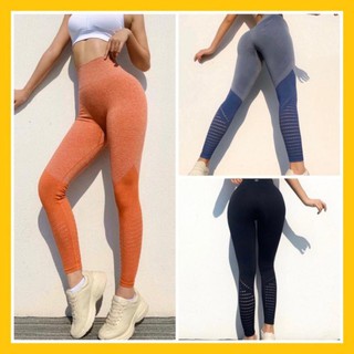 [EMMA] Quần Tập Gym Nữ Yoga [LEGGING] Naqi Lưới Chân Phối Màu [ĐỒ TẬP]
