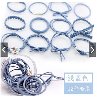 (Phụ kiện xinh) Hộp 12 chiếc chun buộc tóc cực yêu cho bạn gái