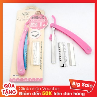 Bộ Dao Cạo Kèm Lưỡi, Tỉa Lông Mày Tóc Mái Tiện Lợi