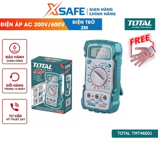 Đồng hồ đo điện vạn năng (40/T) TOTAL TMT46001 Thiết bị đo điện cầm tay màn hình LCD 1999 số đếm, đo trên nhiều nguồn
