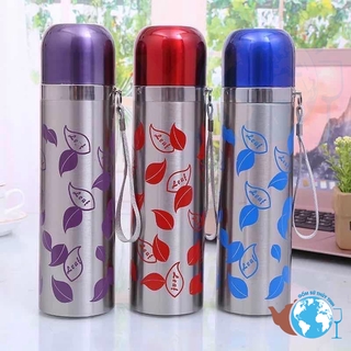 Bình giữ nhiệt inox 500ml hình chiếc lá xinh xắn