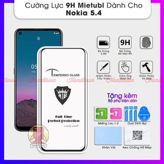 Kính Cường Lực 9H Mietubl Nokia 5.4 nokia5.4 Full Màn Đen Full Keo Thế Hệ Mới Chống Va Đập Trầy Xước Độ Trong Suốt Cao