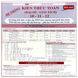 Sách Hệ Thống Kiến Thức Toán Học (Đại Số - Giải Tích) 10-11-12