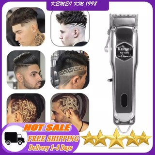 Tông đơ cắt tóc hớt tóc chuyên nghiệp Kemei KM-1998 Tăng đơ cắt tóc không dây chuyên fade cho Salon tóc chuyên nghiệp