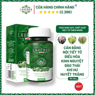 LAVENDA PLUS - Thực phẩm bảo vệ sức khỏe hỗ trợ điều hòa kinh nguyệt, cân bằng nội tiết tố, giảm huyết trắng, khí hư 50g