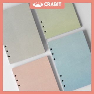 Ruột sổ còng A5 giấy refill màu sắc Crabit - Giấy refill 6 lỗ ruột chấm dot