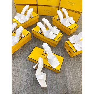 Guốc vạt xéo gót ly 9p mix đồ chanh sả, tôn dáng sexy, cực kỳ cá tính