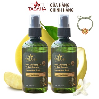 [Mã BMBAU50 giảm 7% đơn 99K] Liệu Trình 2 Nước Dưỡng tóc Vỏ Bưởi Năm Roi &amp; Vitamin B5 Tabaha 120ml Tặng Dây Buộc Tóc