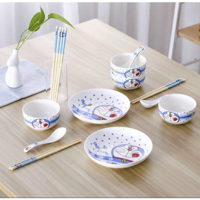 Muỗng sứ_ Đũa Tre Đoraemon