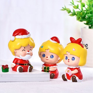 Mô hình các nhân vật Giáng sinh rất dễ thương thích hợp làm quà tặng, đồ trang trí bàn làm việc, bánh tiệc, DIY