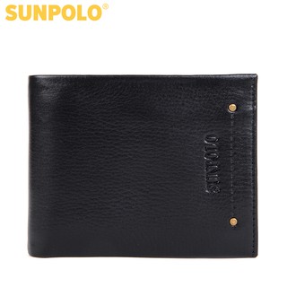 [Mã BMBAU50 giảm 7% đơn 99K] Ví ngang nam da bò SUNPOLO Đen Nâu - WS15DN