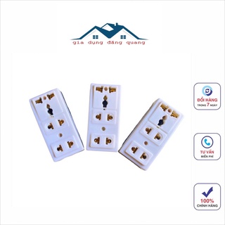 [freeship] Ổ cắm điện 3 ngả, có lỗ cắm đa năng đế đen Hinoki 10A-250V, mặt ổ cắm chống cháy, chống va đập