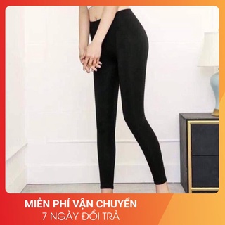 Quần Legging Lót Lông Ấm Nữ [FREESHIP] Thun body dáng ôm cạp cao nâng mông, mặc ở nhà mùa đông HOT
