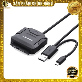 Cáp chuyển USB 2.0 sang SATA Ugreen 20216 có nguồn phụ chính hãng - Hapustore