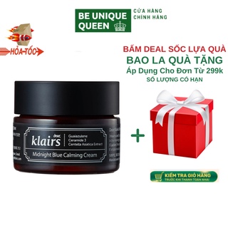 Kem Dưỡng Ẩm Dear Klairs, Làm Dịu Và Phục Hồi Da Ban Đêm Dear Klairs Midnight Blue Calming Cream 30ml