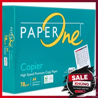 Giấy A4 photocopy Paper One 70gsm 500 tờ giấy in cao cấp, trắng, đẹp