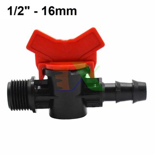 Khởi thủy Van khóa TM-16B Ren 21 ra ống Φ16 mm, Van khóa dây PE LDPE HDPE PVC 1/2"-16 mm
