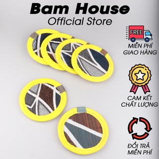 [Mã LIFEM1 giảm 50k đơn 99k] Set Đế lót ly tròn vải nỉ Bam House 2 lớp chống trượt tiện lợi cao cấp LOL01 – BamBam Store