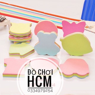 [100 TỜ] Giấy ghi chú, giấy take note, giấy nốt hình trái tim/ trái cây/ hoa quả dành cho bé ghi nhớ, ghi chép, học tập