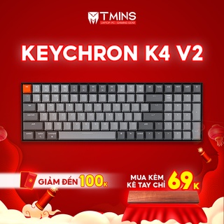 Bàn phím cơ Keychron K4 V2 (Hàng chính hãng) - Bảo hành 12 tháng