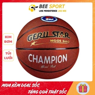 Bóng rổ Geru Champion B7 - Quả bóng rổ da PVC cao cấp dùng thi đấu cho nam và nữ, kèm kim bơm và túi lưới