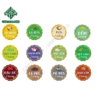 SET 5 TẤM TEM NHÂN TRÒN 2 TRỨNG