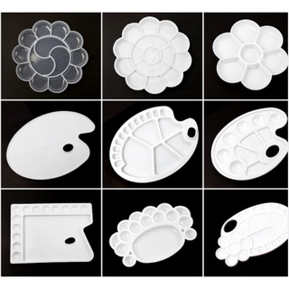 Khay đựng pha màu vẽ Bảng palette pha màu nhựa