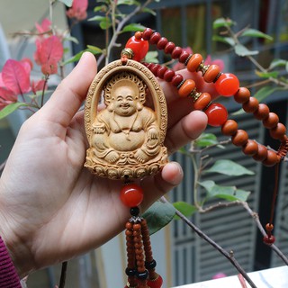 Dây treo xe ô tô tượng phật bà quan âm ngồi đài sen, khánh treo xe ô tô trang trí xe hơi