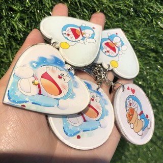Móc chìa khóa chất liệu mica in ảnh Doremon dễ thương - Móc khóa in hình và in chữ theo yêu cầu
