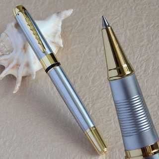 Bút ký viết gel vỏ hợp kim ánh bạc không gỉ sét ngòi 0.7mm B-250