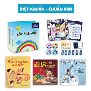 Hộp Háo Hức "Diệt khuẩn - Chuẩn VIM" 3-10 tuổi - Combo 3 cuốn sách hướng dẫn chăm sóc bản thân và Đồ chơi sáng tạo