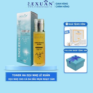 Toner HA dịu nhẹ Lê Xuân Cosmetic 120ml - Toner cấp ẩm làm dịu da Toner cho da hỗn hợp da dầu mụn da nhạy cảm