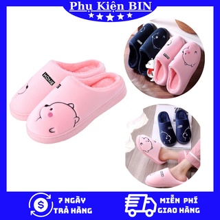 Dép bông hình gấu ,dép đi trong nhà dễ thương giữ ấm tốt, dép lông