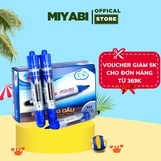 Bút lông dầu thiên long 2 đầu màu Xanh/ Đen /Đỏ - PM 09-không xóa được dùng cho văn phòng