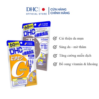 Combo Viên uống DHC Ngừa mụn Mờ thâm 60 Ngày (Kẽm &amp; Vitamin C)