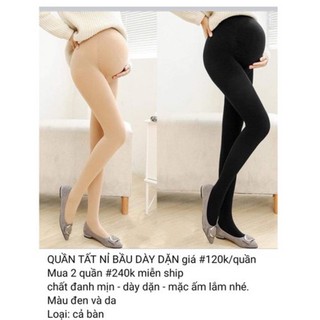 quần tất bầu lót nỉ giữ ấm