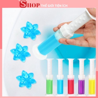 Gel thơm làm sạch khử mùi vệ sinh Diệt khuẩn khử trùng bồn cầu hình bông hoa 88281 THÊ GIỞI TIỆN ÍCH