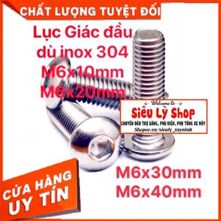 Ốc lục giác Inox 304 M6(túi 5con hoặc 10con)