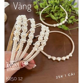 Cài tóc - Bờm tóc đính ngọc trắng hình hoa 1 bên cài