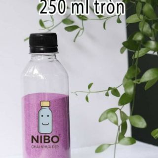 10 chai nhựa tròn 250ml nắp đen