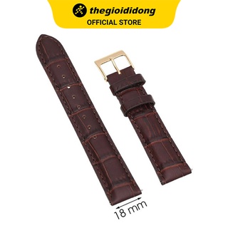 Dây da MVW cho đồng hồ 18 mm nâu L016-04-18