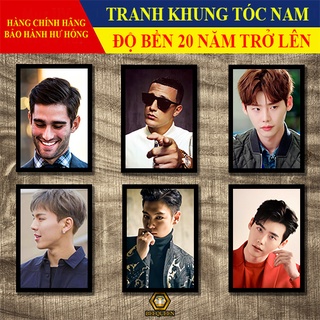 [MS201-220] Album 20 Mẫu Khung Tranh Tóc Nam Trang Trí Tiệm Tóc - Salon - Barber Shop