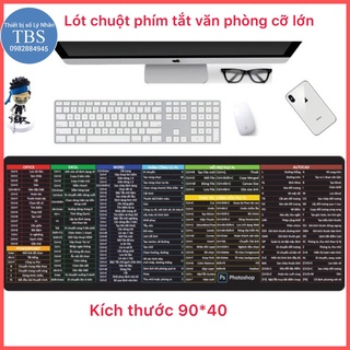 Lót chuột phím tắt văn phòng cỡ lớn  80x30 pad chuột siêu đẹp bền bảo hành 1 năm