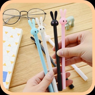 [Rẻ sập sàn] Bút bi nước đen hình thỏ con đáng yêu - Bút nước nhiều màu cute - Bút bi cho học sinh, văn phòng